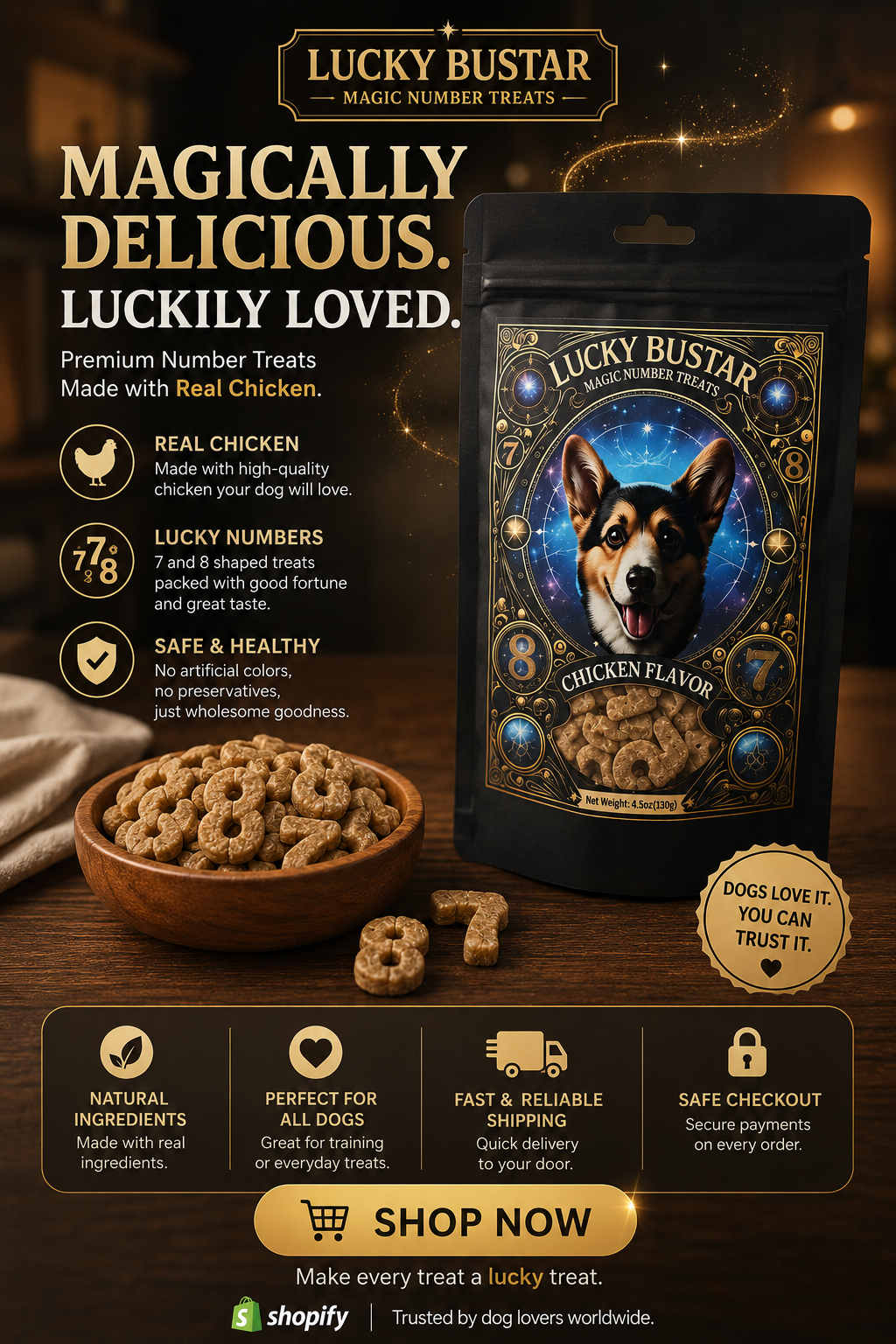 Each piece is crafted in the shape of numbers 0–9, creating a one-of-a-kind feeding experience unlike ordinary pet treats.
